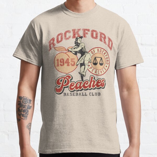 LaughingDonkeys 1945 Rockford Peaches Baseball Team - Funny Humor Tee - XS-6X - Soft Blend Adult Unisex Soft T-Shirt