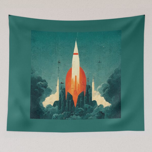 Item preview, Rocket launch into space - drawing. designed and sold by Maniock.