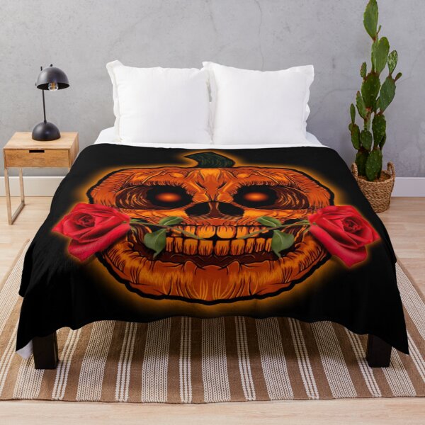 Item preview, Halloween Scary Evil Pumpkin And Roses designed and sold by soebekhi.
