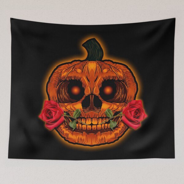 Item preview, Halloween Scary Evil Pumpkin And Roses designed and sold by soebekhi.