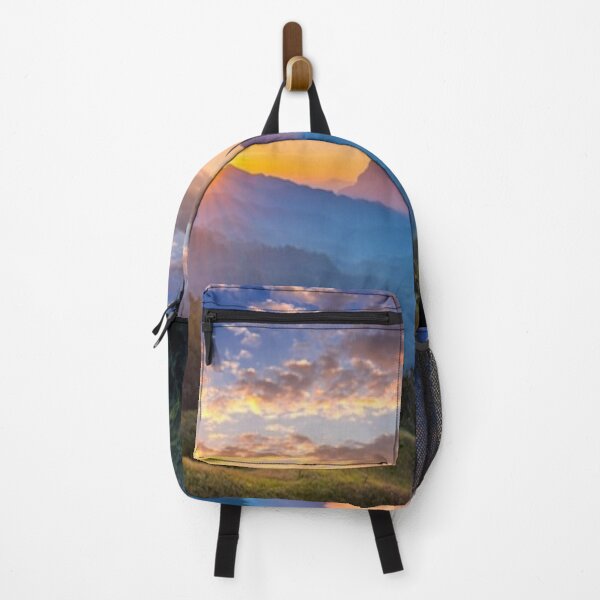 Item preview, Beautiful green landscape with green grass and mountain at sunset art designed and sold by BEAUTY ⭐⭐⭐⭐⭐.