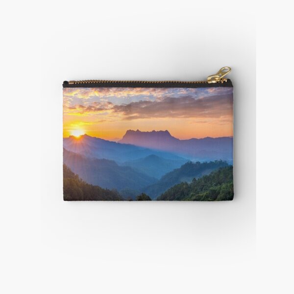 Item preview, Beautiful green landscape with green grass and mountain at sunset art designed and sold by BEAUTY ⭐⭐⭐⭐⭐.