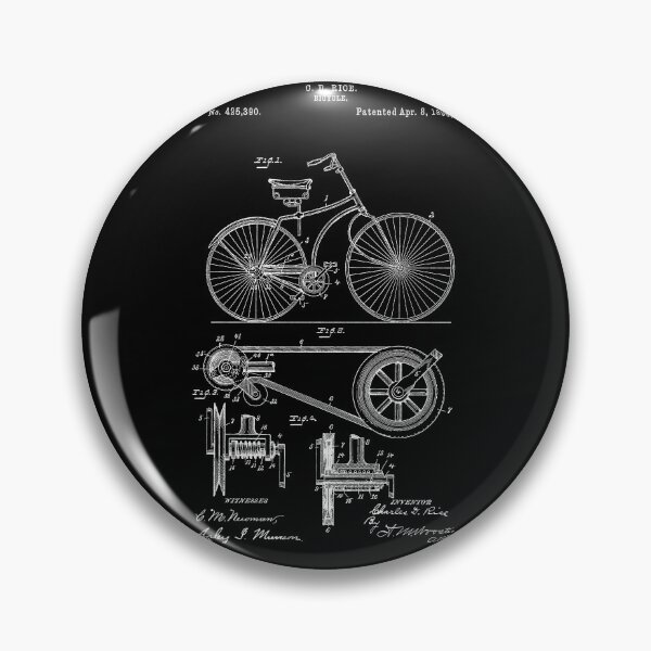 Item preview, Patent Du Velo - C. D. Rice - April 8, 1890 - White Version designed and sold by Aliasandco.