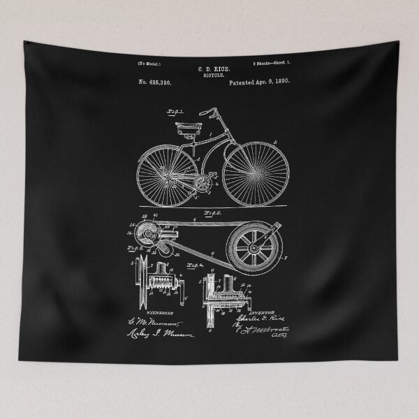 Item preview, Patent Du Velo - C. D. Rice - April 8, 1890 - White Version designed and sold by Aliasandco.