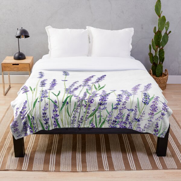 purple lavender Throw Blanket