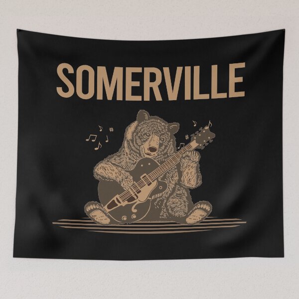 Item preview, Bear With Guitar Somerville designed and sold by BloodMoneyTwit.