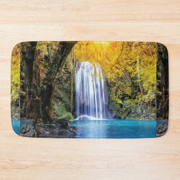 Item preview,  cool green landscape with with a waterfall and green trees and mountain  art designed and sold by BEAUTY ⭐⭐⭐⭐⭐.