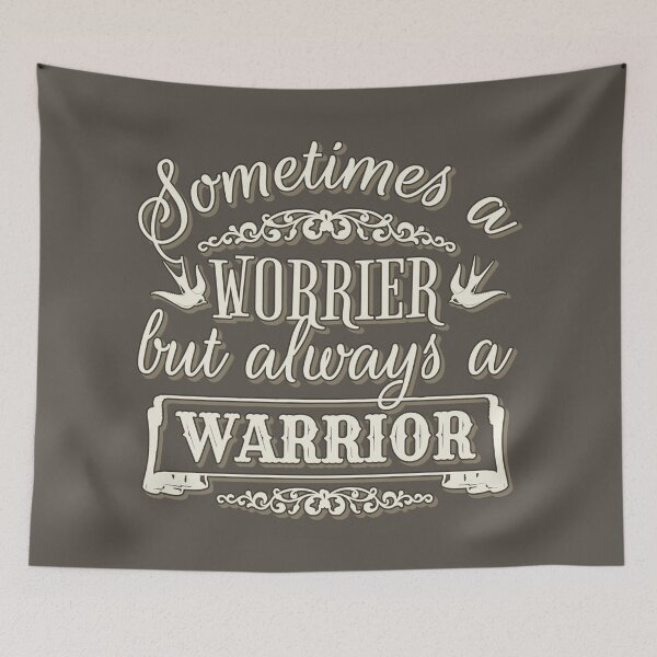 Item preview, Sometimes A Worrier But Always A Warrior, Cream Shadow Font designed and sold by TrulyEpoque.
