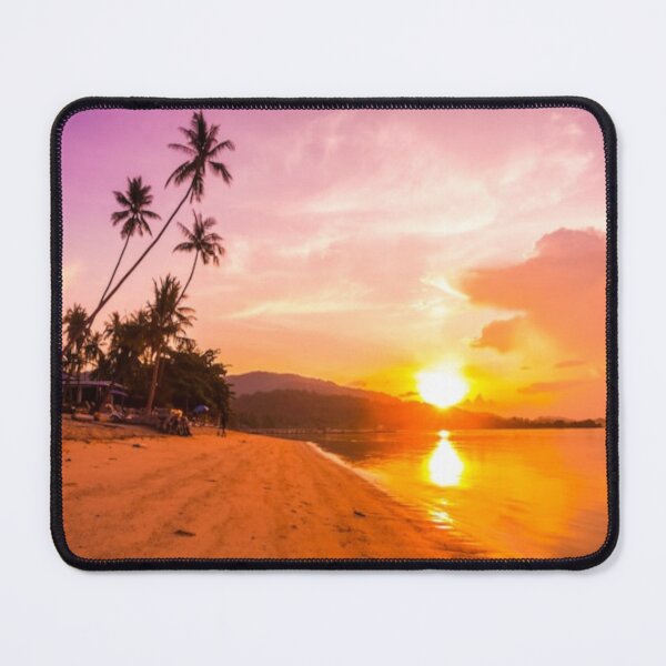 Item preview, Beautiful green landscape with green grass and mountain at sunset art designed and sold by BEAUTY ⭐⭐⭐⭐⭐.