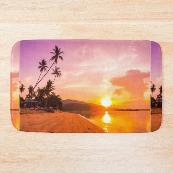 Item preview, Beautiful green landscape with green grass and mountain at sunset art designed and sold by BEAUTY ⭐⭐⭐⭐⭐.