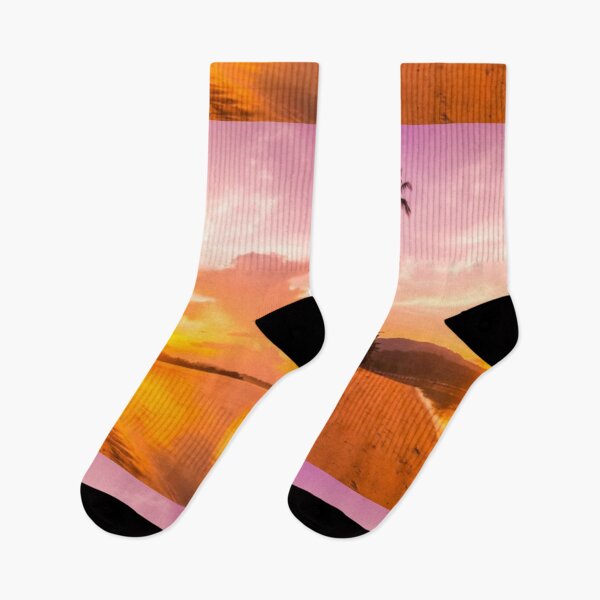 Item preview, Beautiful green landscape with green grass and mountain at sunset art designed and sold by BEAUTY ⭐⭐⭐⭐⭐.