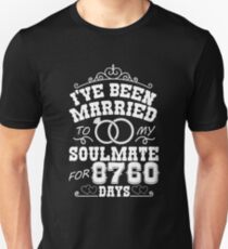 24th Wedding Anniversary Tshirts. Couples Gifts Unisex T-Shirt