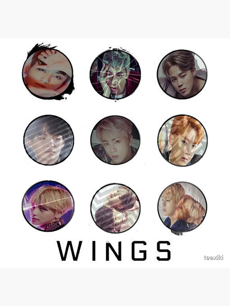 "BTS Wings Symbols " Sticker for Sale by teexiki Redbubble