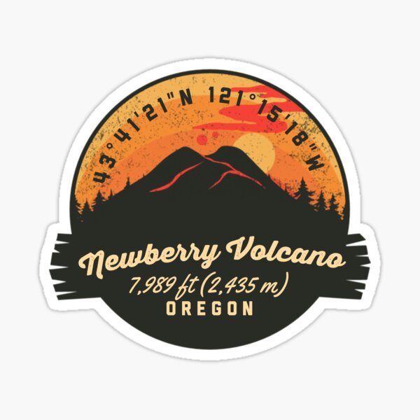 Item preview, Newberry Volcano Souvenir Badge Oregon designed and sold by mountainfad.
