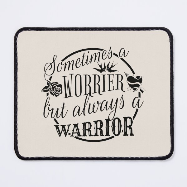 Item preview, Sometimes A Worrier But Always A Warrior, Retro Style Black Font designed and sold by TrulyEpoque.