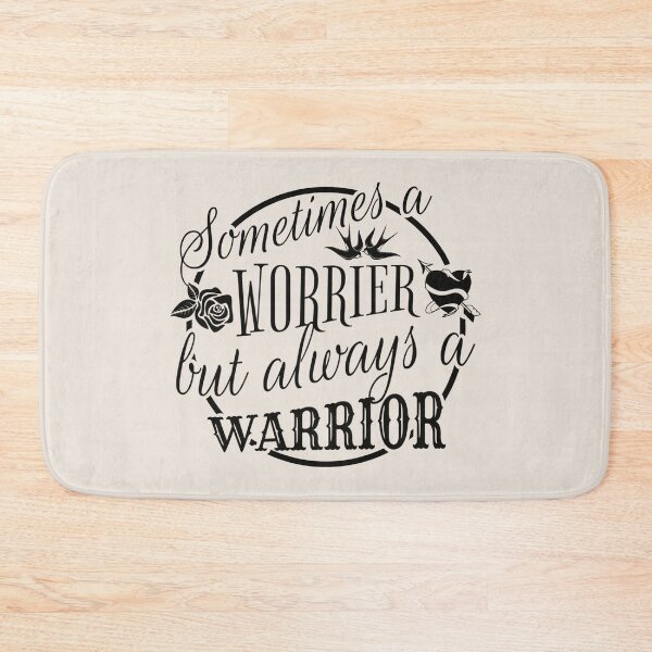 Item preview, Sometimes A Worrier But Always A Warrior, Retro Style Black Font designed and sold by TrulyEpoque.