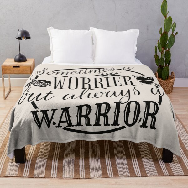 Item preview, Sometimes A Worrier But Always A Warrior, Retro Style Black Font designed and sold by TrulyEpoque.
