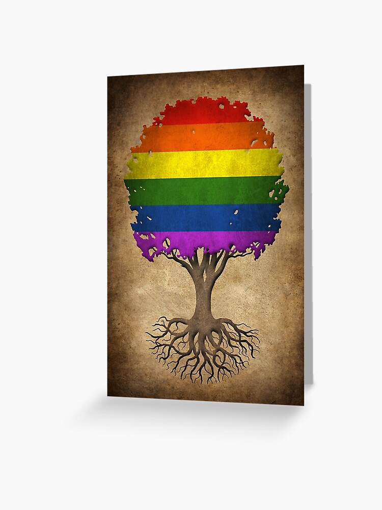 Carte de vœux avec l'œuvre « Drapeaux LGBT » de l'artiste