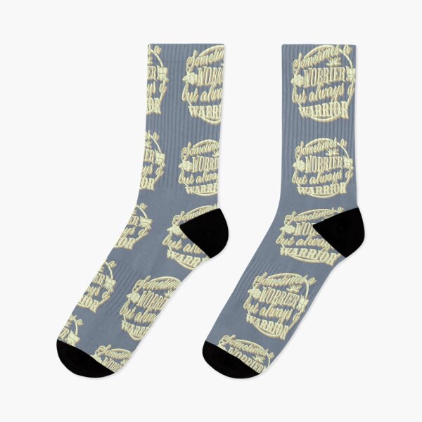Item preview, Sometimes A Worrier But Always A Warrior, Retro Style Blue Grey Background designed and sold by TrulyEpoque.