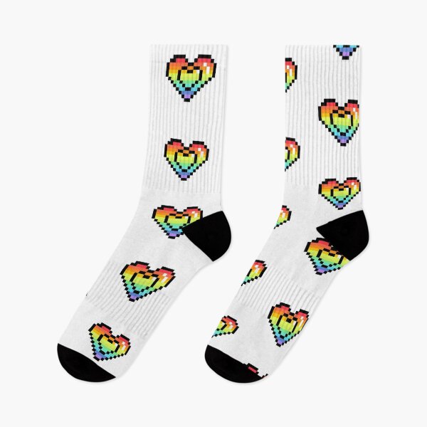 Item preview, Pixel Rainbow Heart designed and sold by pixel-chick.