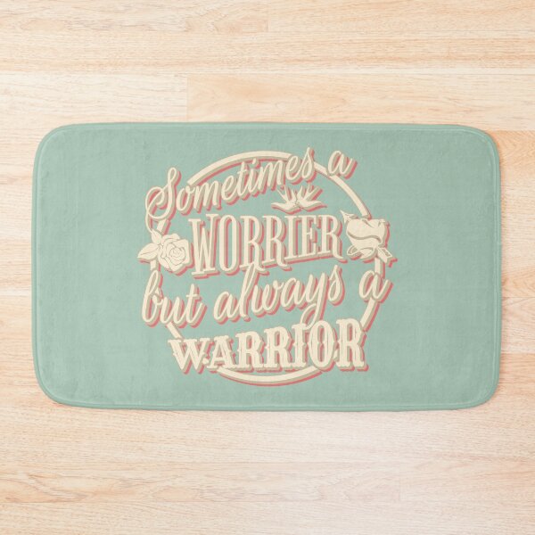 Item preview, Sometimes A Worrier But Always A Warrior, Retro Style Mint Green  Background designed and sold by TrulyEpoque.