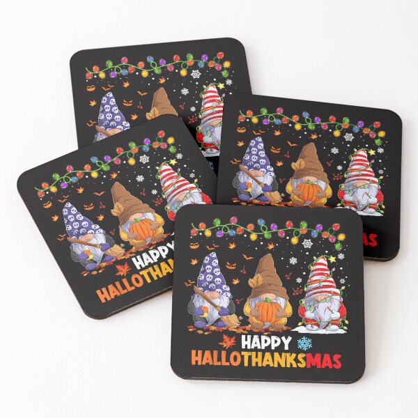 Artikelvorschau, Halloween Thanksgiving Weihnachten Happy Hallothanksmas Gnomes entworfen und verkauft von Ella38.