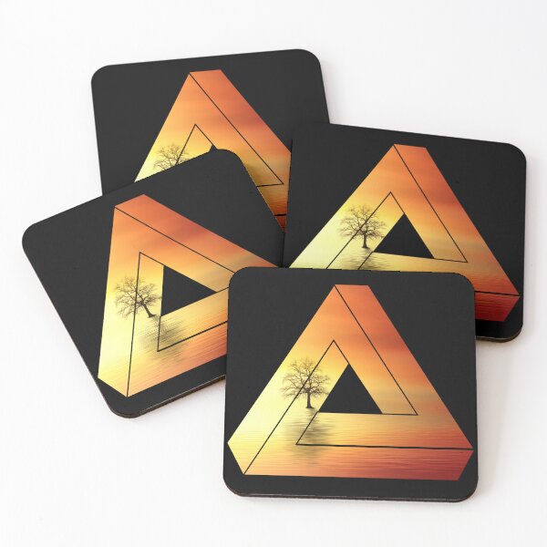 Item preview, nature triangle lake sunset designed and sold by Smoking_Animals .