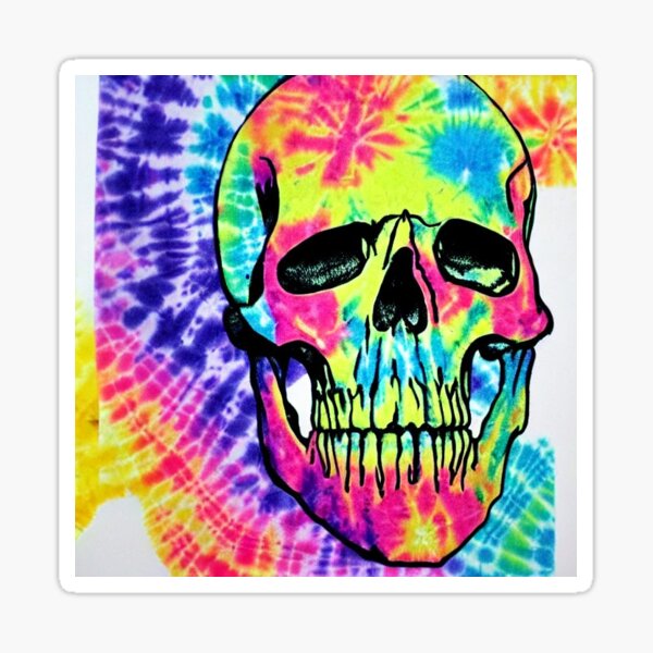 Item preview, "Perth" Tie Dye Skull designed and sold by HofmannsStamps.