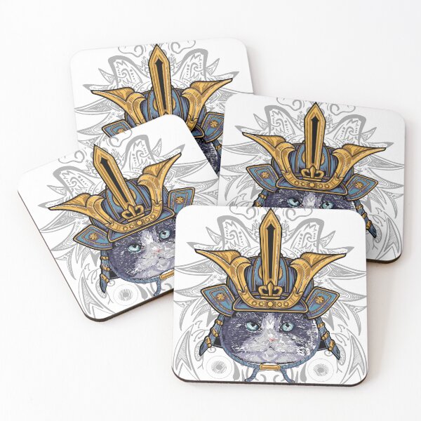 Item preview, cat samurai designed and sold by DailyBullet.