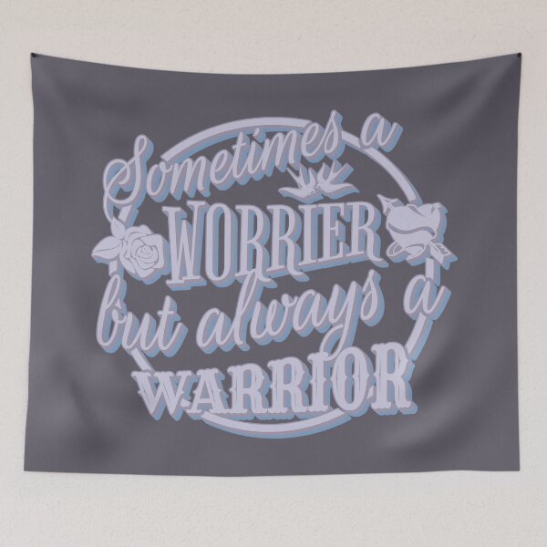 Item preview, Sometimes A Worrier But Always A Warrior, Retro Style Grey  Background designed and sold by TrulyEpoque.