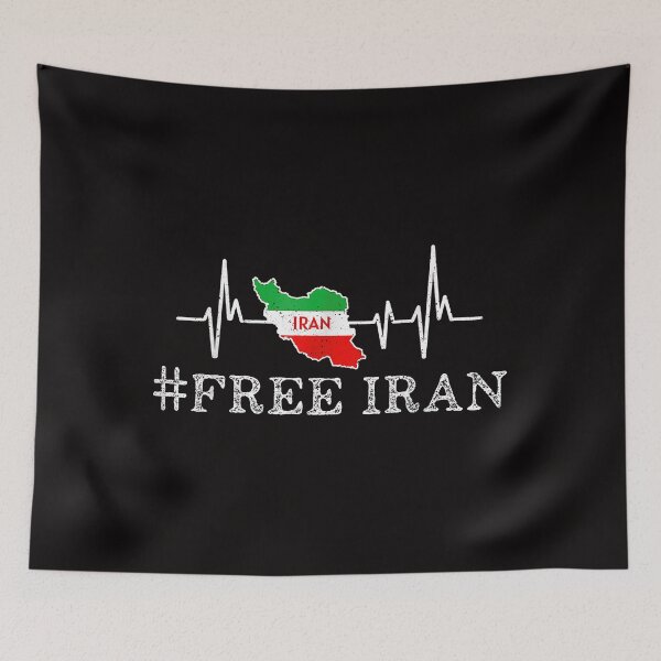 Item preview, Free Iran Symbol Flag Heartbeat Freedom Love  designed and sold by Ella38.