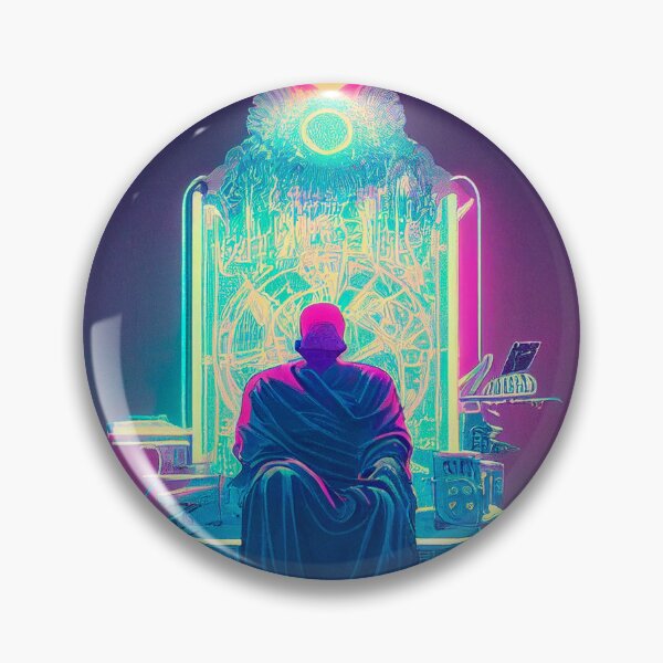 Item preview, The Emperor, cyberpunk tarot card designed and sold by hippai.