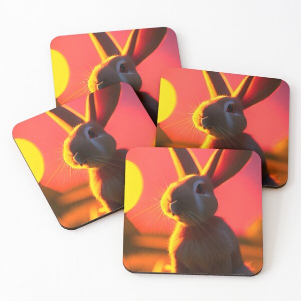 Item preview, Rabbit in front of a sunset - AI Generated designed and sold by RobynYourHeart.
