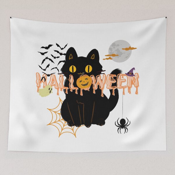 Item preview, Halloween black cat designed and sold by hyuli-.