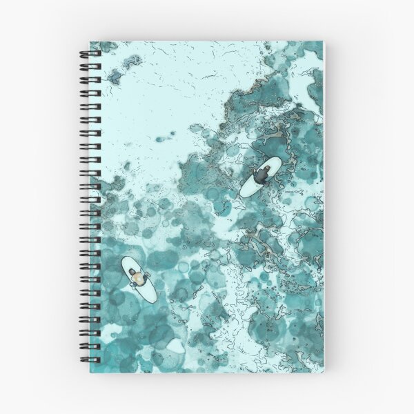 Item preview, Watercolor blue Ocean Big wave, sea great waves pattern, blue, sea, surf, surfer, water designed and sold by Collagedream.