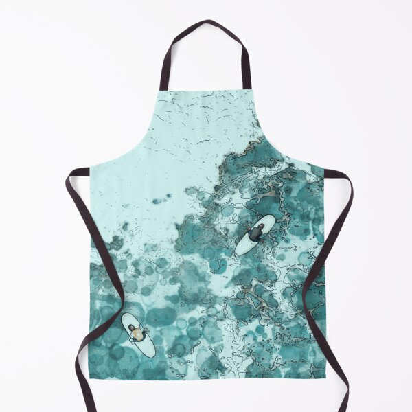 Item preview, Watercolor blue Ocean Big wave, sea great waves pattern, blue, sea, surf, surfer, water designed and sold by Collagedream.