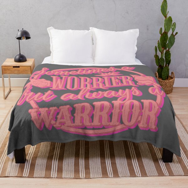Item preview, Cool Hot Pink Retro Sometimes A Worrier But Always A Warrior designed and sold by TrulyEpoque.
