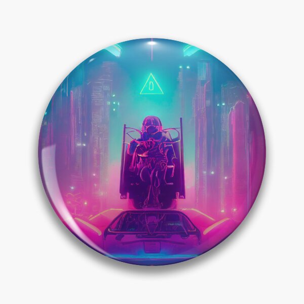 Item preview, The Chariot, cyberpunk tarot card designed and sold by hippai.