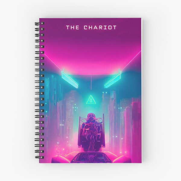 Item preview, The Chariot, cyberpunk tarot card designed and sold by hippai.