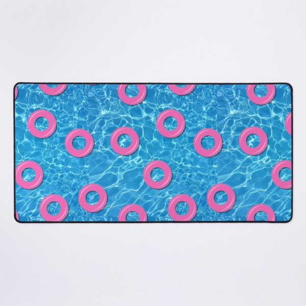 Item preview, Pink Rubber Rings on Swimming Pool Water designed and sold by HotHibiscus.