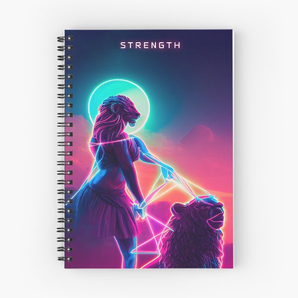 Item preview, Strength, cyberpunk tarot card designed and sold by hippai.
