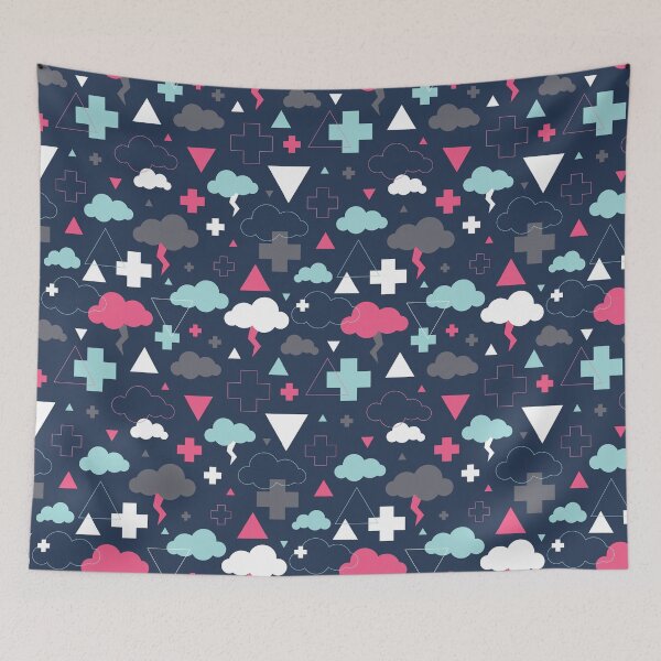 Artikelvorschau, Geometric Thunder Clouds entworfen und verkauft von Rainbows Galore.
