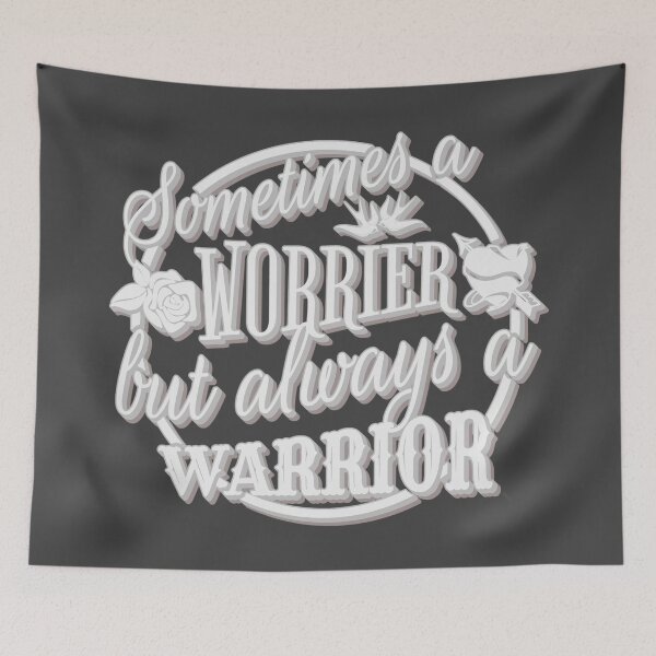 Item preview, Cool Black And White Retro Sometimes A Worrier But Always A Warrior designed and sold by TrulyEpoque.