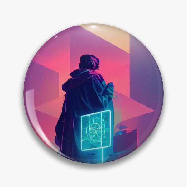 Item preview, The Hermit, cyberpunk tarot card designed and sold by hippai.