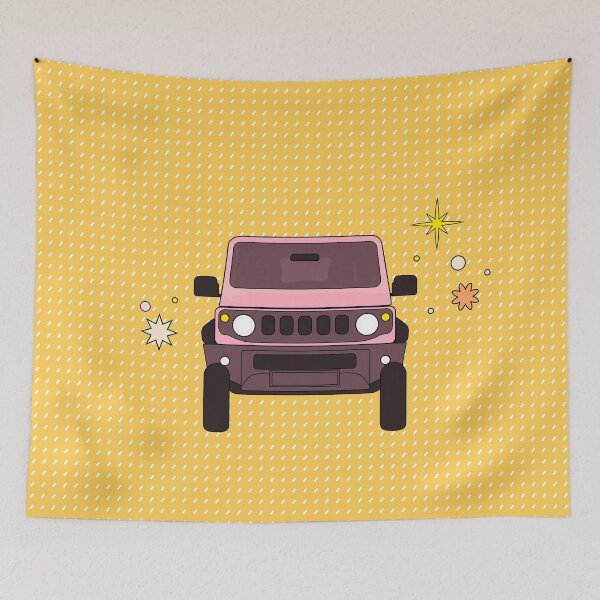 Item preview, Perfect Pink Suzuki Jimny - Yellow Dotted Pattern designed and sold by stoicjimny.