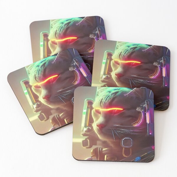 Item preview, cyberpunk cat designed and sold by Catagraphic.
