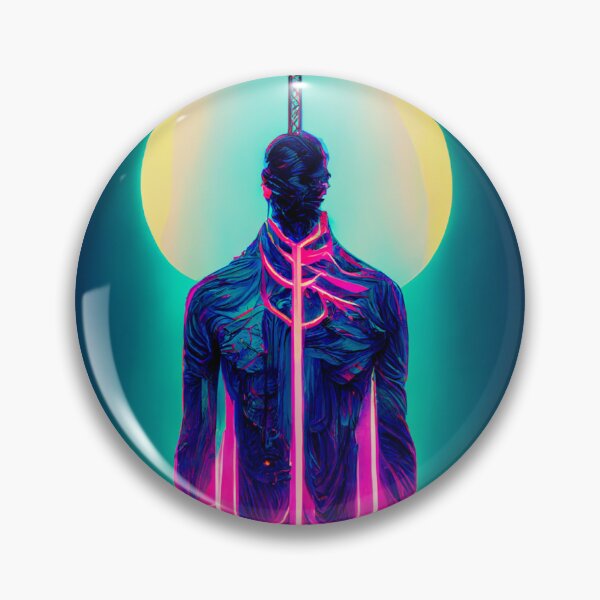 Item preview, The Hanged Man, cyberpunk tarot card designed and sold by hippai.