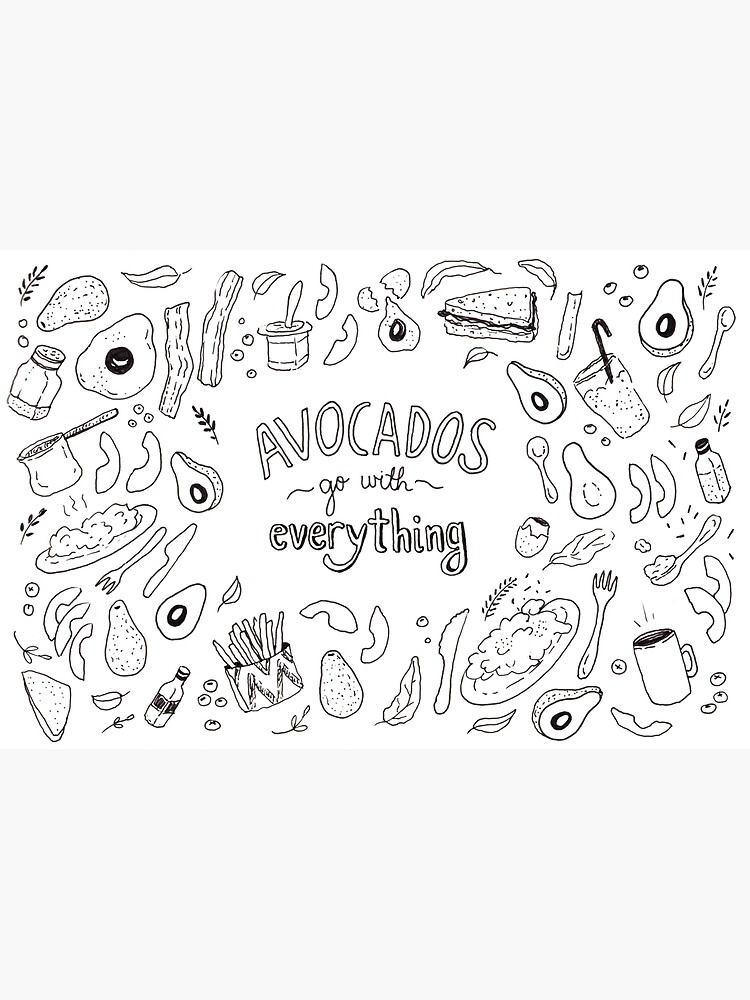 Avocados go with everything - Illustrated Pattern by mirunasfia