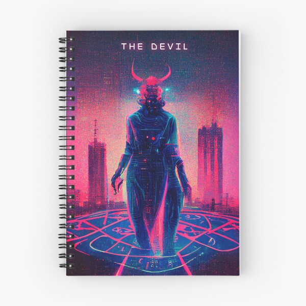Item preview, The Devil, cyberpunk tarot card designed and sold by hippai.