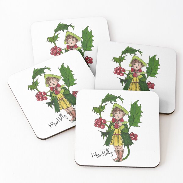Item preview, Miss Holly Flower Girl Illustration designed and sold by creategoodluck.